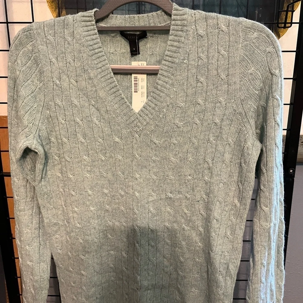 J. Crew Women's Cable Knit Sweater - Soft Green